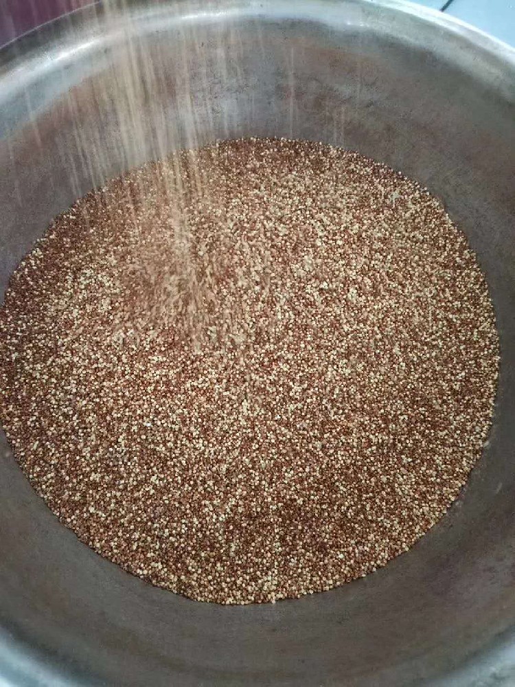 Customer from Xinjiang came to Chikemachinery for test corn millet roasting machine